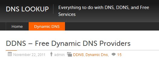 DDNS � Free Dynamic DNS Providers Overview