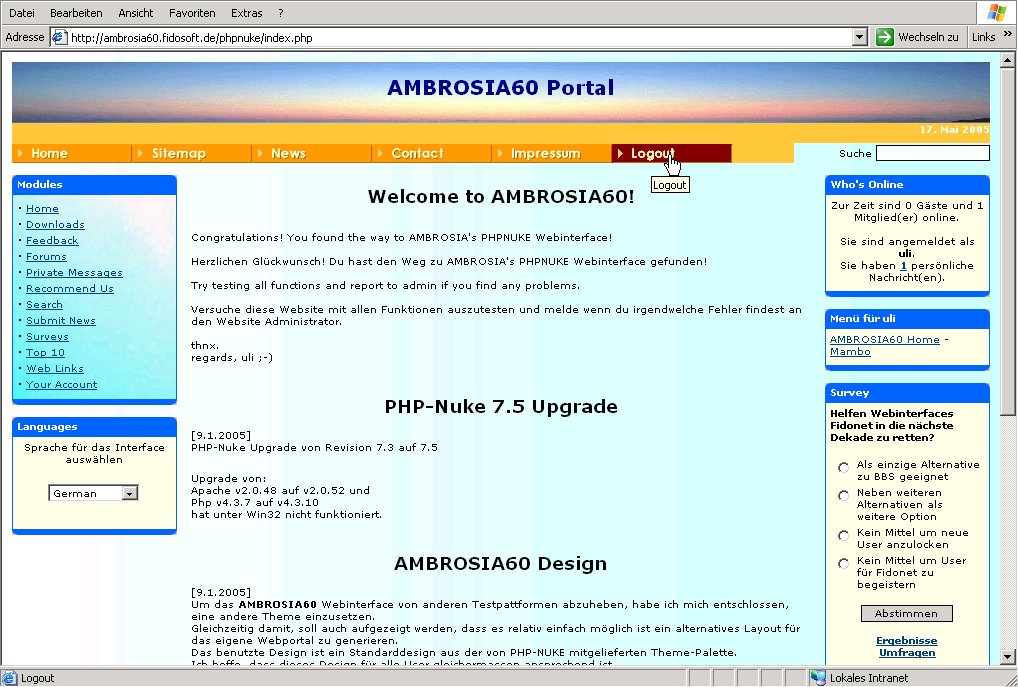 Ambrosia Portal mit PHP-Nuke